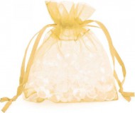 Organzový sáček 12x17cm zlatý