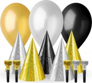 Karnevalový set 5 čepiček, 4 frkačky, 3 balónky