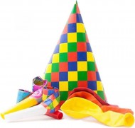 Karnevalový set 3x čepička, frkačka, balónek