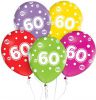 Nafukovací balónky 5ks s potiskem číslice 60