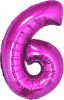 Nafukovací ČÍSLICE 6 růžová 35cm