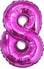 Nafukovací ČÍSLICE 8 růžová 35cm