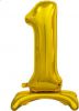 Nafukovací stojící číslice 1 zlatá, fólie 74cm