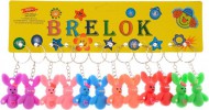 Klíčenka Zajíček 5cm, gumová, mix barev
