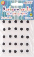 Oči pohyblivé 12mm, 25ks kulaté, samolepicí - zvětšit obrázek