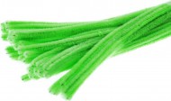 Chlupaté drátky zelené, 6mm/30cm,40ks