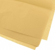 Hedvábný balicí papír tenký, zlatý 65x50cm - zvětšit obrázek