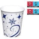 Kelímek papírový 200ml, 50ks, modrá vločka - zvětšit obrázek