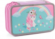Školní penál třípatrový Rainbow Unicorn - zvětšit obrázek