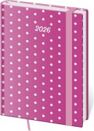 Denní diář B6 Vario Pink s gumičkou