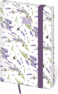 Kapesní diář Vario Lavender s gumičkou