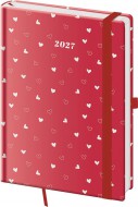 Týdenní diář A5 Vario Hearts s gumičkou