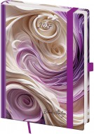 Týdenní diář B6 Vario Matragi Violet s gumičkou