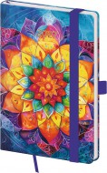 Kapesní diář A6 Vario Mandala s gumičkou