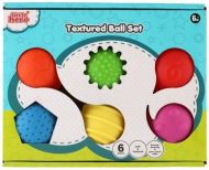 Sada gumových míčků 6ks s texturou 6cm 