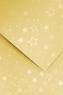 Galeria Papieru ozdobný papír Stars zlatá 220g, 20ks - zvětšit obrázek