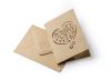 Přání srdce s obálkou Kraft 70x100mm, 5ks