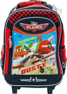 Mjski PLANES Školní batoh 15 s kolečky  a výsuvnou rukojetí