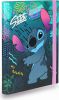 Desky na sešity A5 s širokou gumou - Stitch blue vzor 3