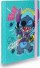 Desky na sešity A5 s širokou gumou - Stitch blue vzor 1