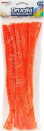 Drátek plyšový 30 cm 40 ks oranžový neon