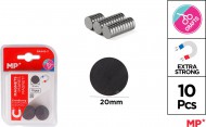 Magnety extra silné 20 mm 10 ks na blistru