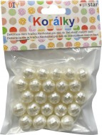 Korálky plastové 14 mm bílé perličky - zvětšit obrázek