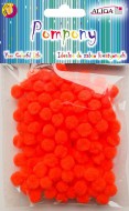 Bambule oranžové 1 cm 120 ks, POM-307 