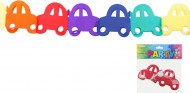 Girlanda papírová barevná 3 m - Auto