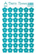 Samolepka Květinky zlaté 415-G tyrkysová - zvětšit obrázek