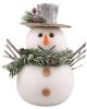 Sněhulák z polystyrenu se třpytivým dekorem na postavení 18 x 23 x 14 cm
