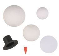 Komponenty k výrobě sněhuláka z buničiny - zvětšit obrázek