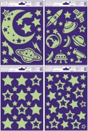 Okenní fólie svíticí ve tmě Vesmír 20 x 30 cm