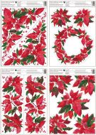 Okenní fólie Vánoční hvězda 30x42 cm, 4druhy - zvětšit obrázek