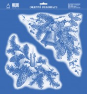 Okenní folie rohové znovek a svíce pravé 766 - zvětšit obrázek