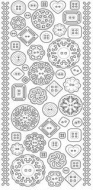 Kontury 10x23 - knoflíky, transp.růžové gold/glitter - zvětšit obrázek