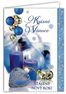 Přání vánoční KBBN 0555 zlacené - zvětšit obrázek