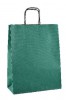 Papírová taška 18x21x8cm EKO, Zelená s proužkem