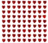 Samolepící srdce 108 ks