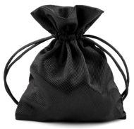 Dárkový pytlík 9,5x13 cm saténový, černý - zvětšit obrázek