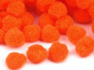 Kuličky POMPOM oranžová mrkvová - zvětšit obrázek