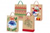 Taška dárková L kraftová vánoční mix