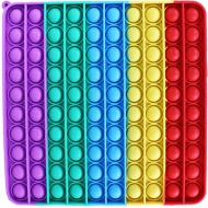 Hra Pop It antistresová Bubble Pops Mega XXL 100 bublin silikon čtverec duhový - zvětšit obrázek