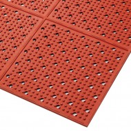 Červená gumová protiskluzová oboustranná rohož Multi Mat II Red - délka 60 cm, šířka 244 c - zvětšit obrázek