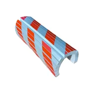 Červeno-bílá pěnová ochrana sloupů - 40 x 25 x 2 cm