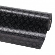 Černá průmyslová olejivzdorná metrážová rohož Check ‘n’ Roll - 1 x 140 x 0,3 cm - zvětšit obrázek