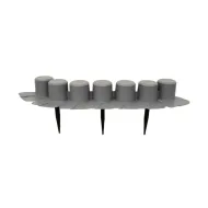 Šedý plastový zahradní obrubník GC70 - 405 x 6 cm