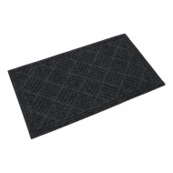 Antracitová textilní gumová čistící vstupní rohož FLOMA Parquet - 45 x 75 x 1,1 cm