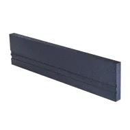 Šedý gumový dopadový obrubník FLOMA BoF - 100 x 5 x 25 cm