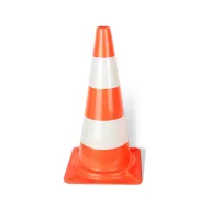Plastový (PVC) reflexní extra odolný dopravní kužel - šířka 29 cm, výška 50 cm